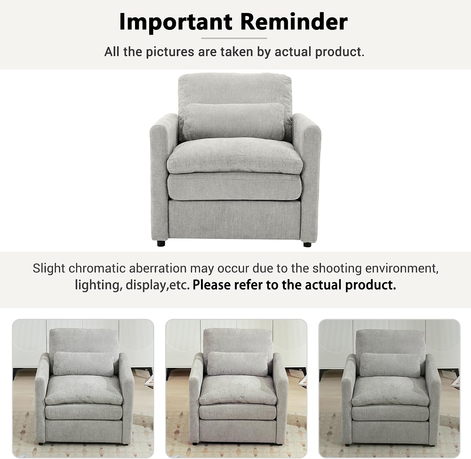 Harper & Bright Designs Chenille Fabric Upholstered Sofa, Oversized Comfy Cloud Loveseat Sofa Couch, Double Plush Cushion for Living Room