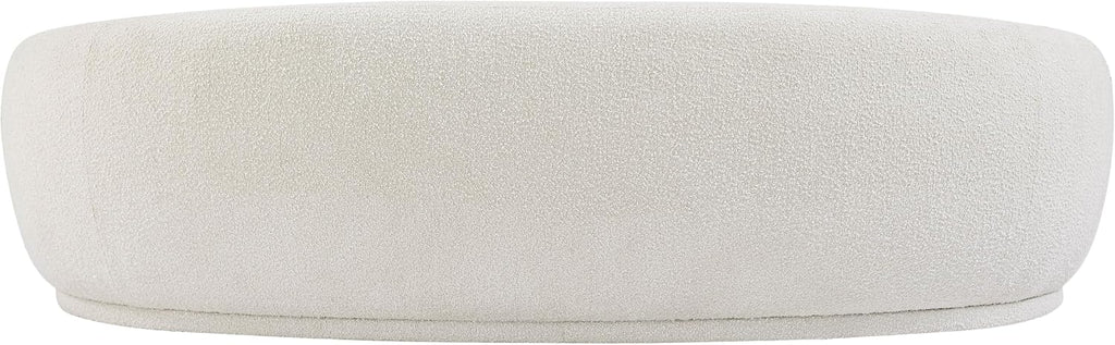 Meridian Furniture 693Cream-S Hyde Collection Modern | Contemporary Boucle Fabric Upholstered Sofa, Cream, 89.5' W x 38' D x 28' H