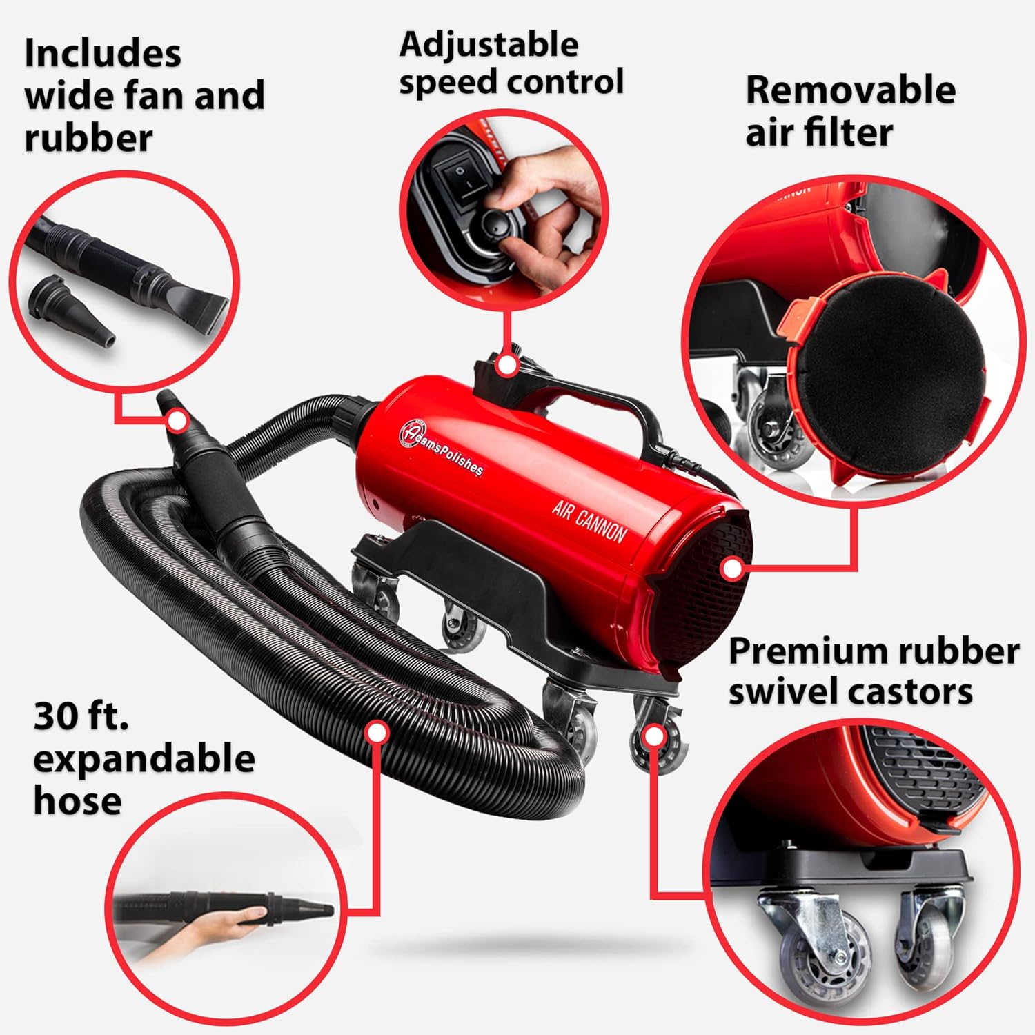 Adam's Polishes Air Cannon Sr. (Air Cannon + Wall Mount)