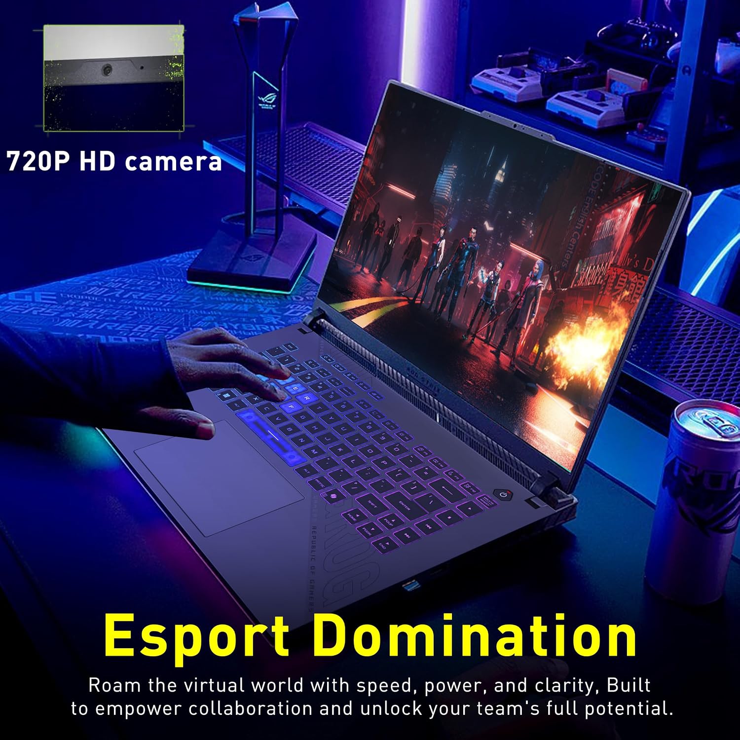 ASUS ROG Strix G16 Gaming Laptop, 16' WUXGA 165Hz Display, NVIDIA GeForce RTX 5070 Ti, AMD Ryzen 9 8940HX, 32GB DDR5, 3TB Storage(2TB SSD+1TB Docking Station Set), RGB Backlit Keyboard, Win 11, Gray