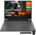 HP Victus 15.6' 144Hz Full HD Gaming Laptop, AMD Ryzen 7 7445HS, 32GB DDR5 RAM, 2TB SSD, NVIDIA GeForce RTX 4050, Backlit Keyboard, Windows 11 Home, Silver, 1TB Docking Station Set
