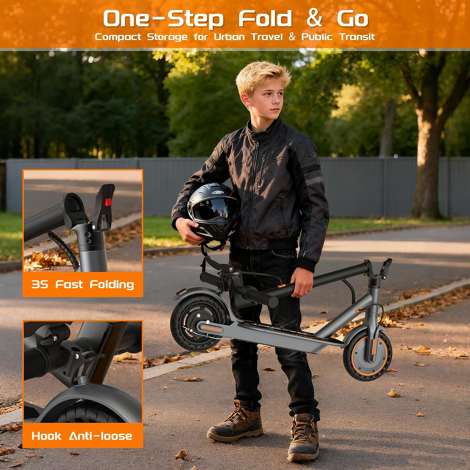 MAXSHOT Electric Scooter Adults & Big Kids, Top Speed 9/16/19MPH, 10/12/16/19Miles Range, 6.5'/8.5' Tires Folding Escooter, APP Control