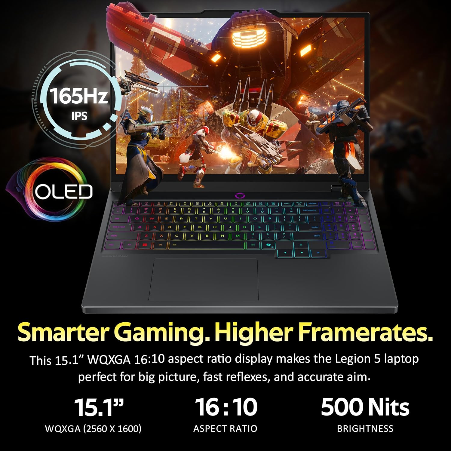 Lenovo Legion 5 15.1' WQXGA 165Hz Gaming Laptop, Intel i9-14900HX, RTX 5070 8GB GDDR7, 32GB DDR5, 1TB SSD, 24-Zone RGB Backlit Keyboard, 5.0MP Camera, WiFi 7, Win 11, Black, 1TB Docking Station Set
