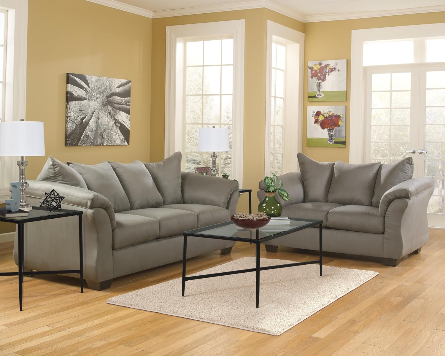Signature Design by Ashley Darcy Casual Plush Sofa, Grayish Brown