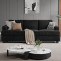 COPIAE 89 Inch Sofa with Extra Deep Seats Oversize, 3 Seater Sofa for Living Room, Modern Couch and Sofa, Comfy Armrests and Seats and Backrests, Easy Installation,Wide Corduroy Fabric Black