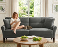Loveseat Sofa, 69' Love Seat Couches, Comfy Velvet Small Couches for Small Spaces with 2 Pillows, Tool-Free Setup Sofas & Couches, 700lb Load Sofas for Living Room, Mini Couch for Bedroom, Grey Couch