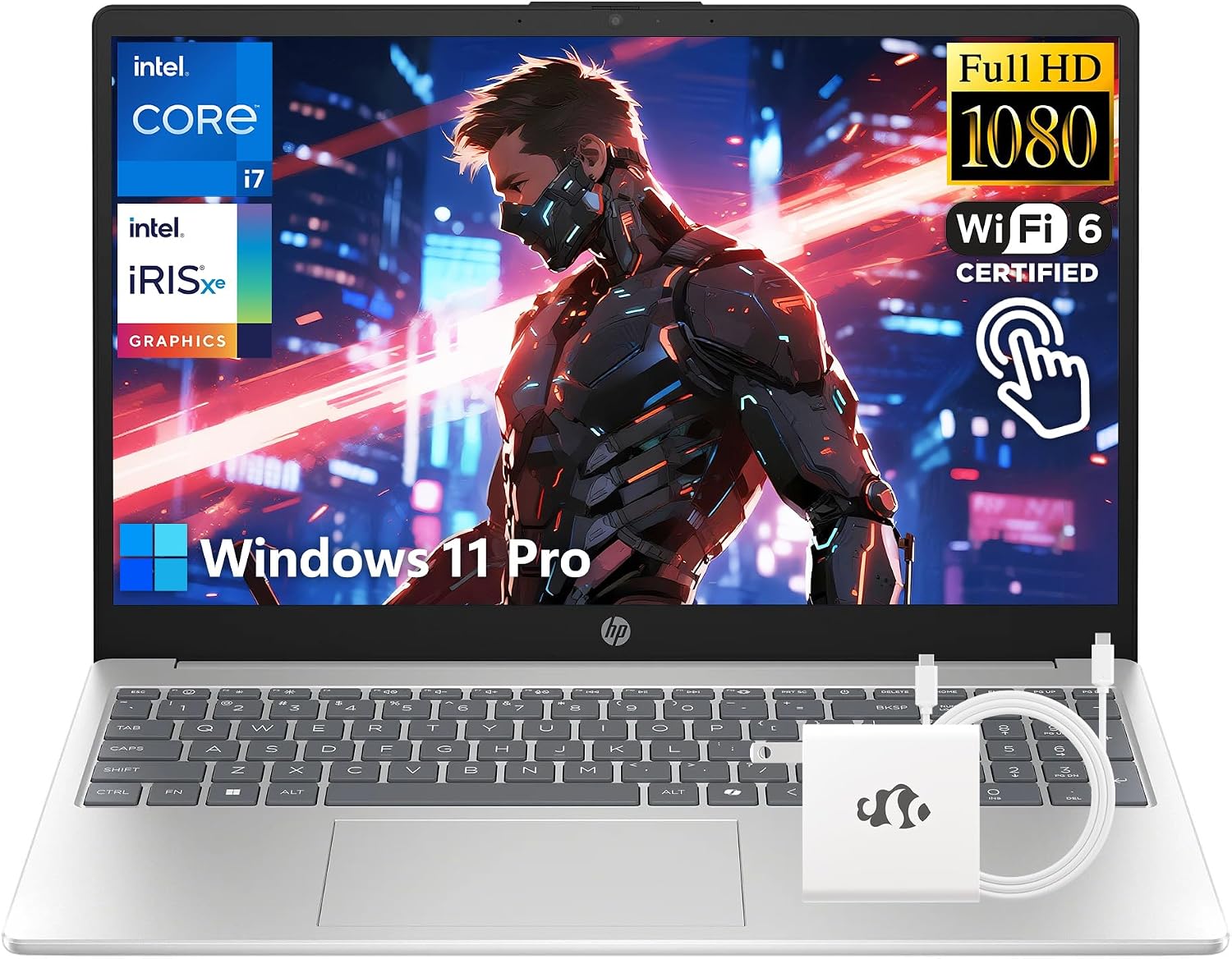 HP 15.6' FHD Touchscreen i7 Laptop, 10-Cores Intel Core i7-1355U(Up to 5GHz Beat Core 7 160U), 16GB RAM 1TB SSD, Win 11 pro Wifi6 W/GM Accessory Intel Iris Xe Graphics Notebook for Business Gaming