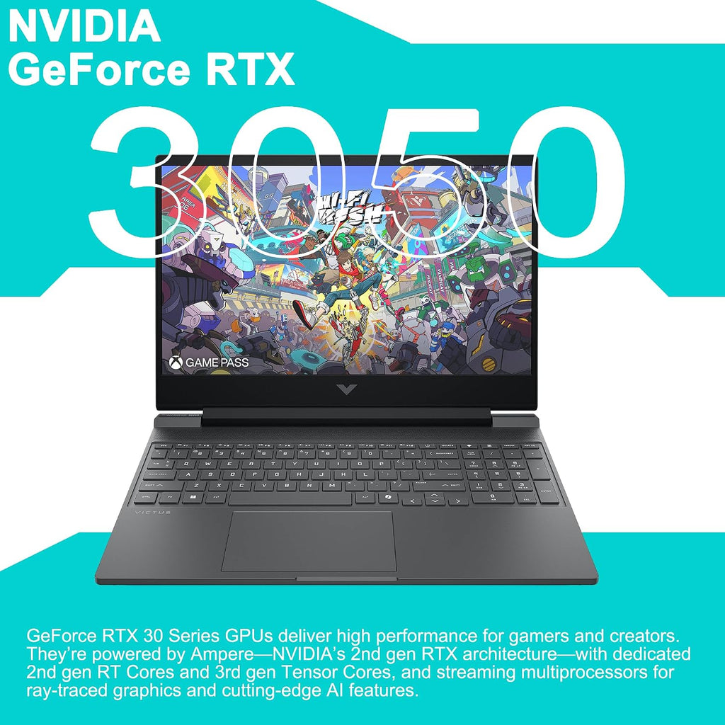 HP Victus 15 Gaming Laptop 15.6' FHD IPS 144Hz Intel 8-core i5-13420H (>i7-12650H) 16GB DDR4 2TB SSD GeForce RTX 3050 Backlit USB-C DTS:X Ultra Wi-Fi6 Win11 ICP Hub