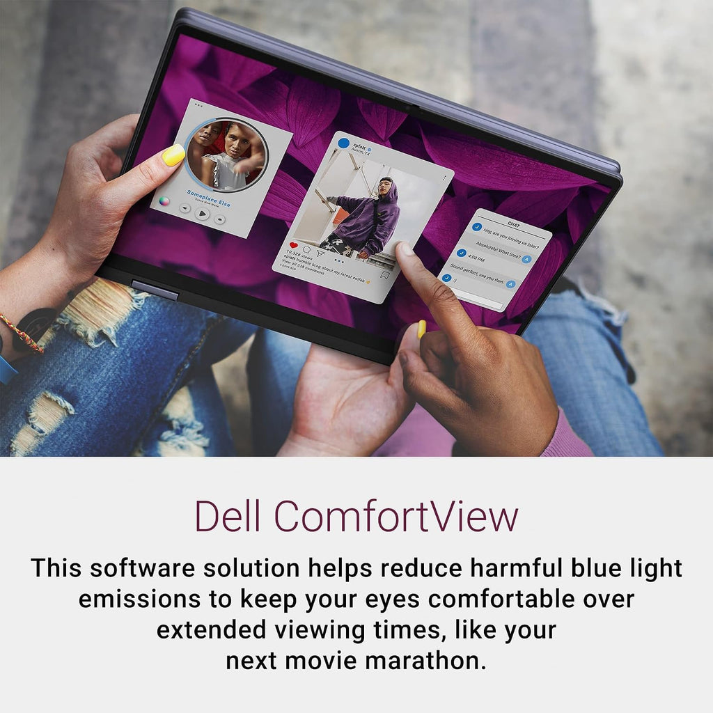 Dell Inspiron 14 2-in-1 Touchscreen Laptop (14' FHD+ IPS, 32GB DDR5 RAM, 1TB SSD, AMD Ryzen 5 8640HS (> intel i7-1255U)) Inspiron 7445 for Business, Students, Backlit, FP, FHD Webcam, Win 11 Pro