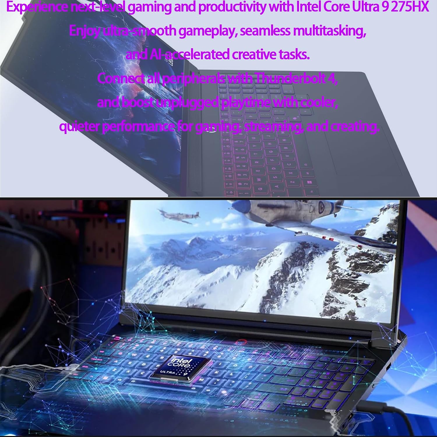 Lenovo Legion Pro 7i, Gen 10 Laptop for Gaming, 240 Hz, Intel Ultra 9 275HX 24C (Up to 5.4 GHz), NVIDIA GeForce RTX 5080, 16' OLED Display, Per-Key RGB Backlit, 64GB DDR5, 2TB SSD, Win 11 Pro