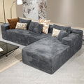 Sectional Couches for Living Room Corduroy Couch, 104' Cloud Boneless Couch with L-Shape Chaise, Modern Modular Sofa, Deep Seat Comfort, No Assembly Required(Plush Corduroy, Right Facing Chaise)