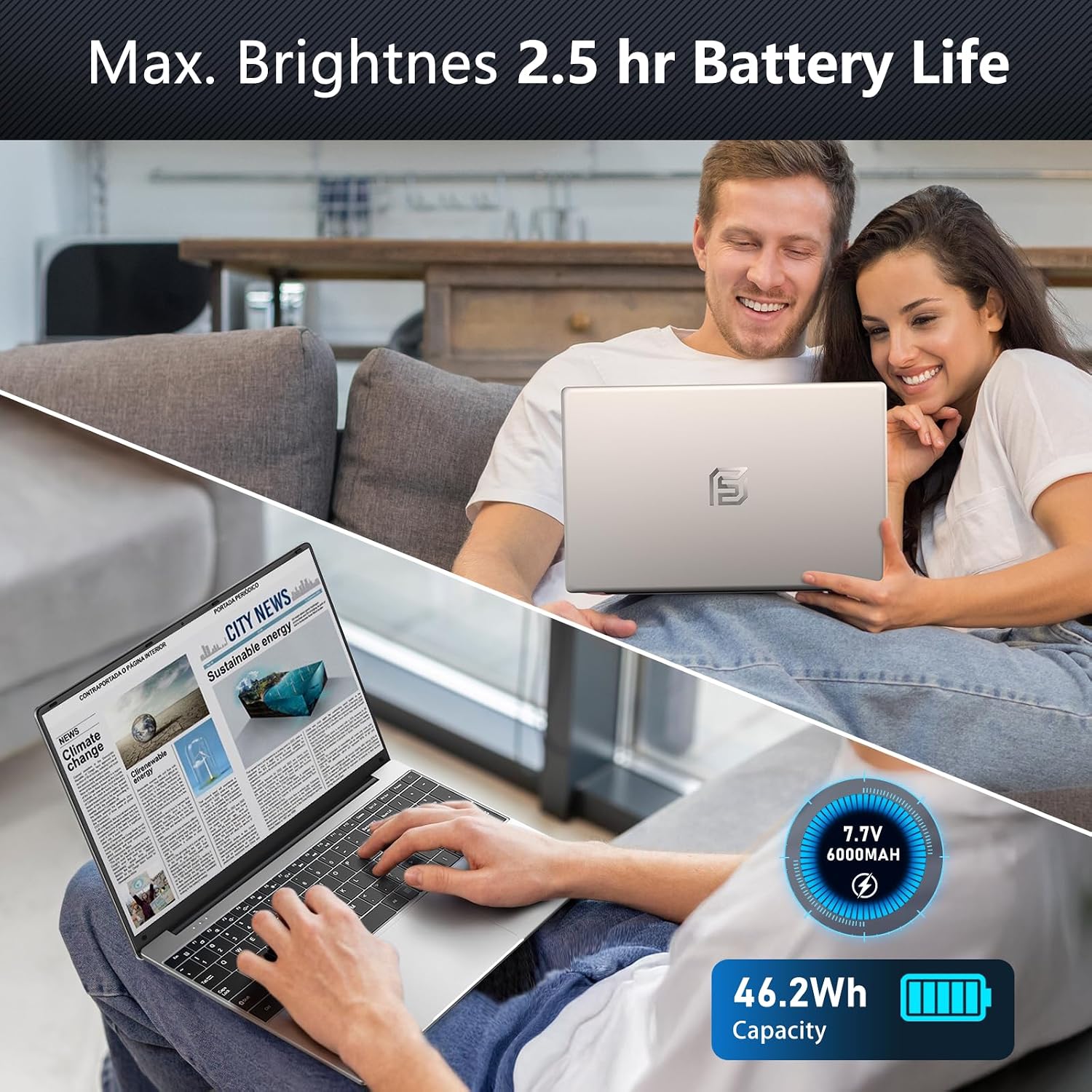NAIKLULU Gaming Laptop,Window 11 Pro Laptop Computer, 15.6 Inch Lap Top，16GB RAM 512GB SSD,1920 * 1080 Display,WiFi 5,BT5.0,N5095 Processor(up to 2.9Ghz),Backlit Keyboard,Fingerprint Unlock