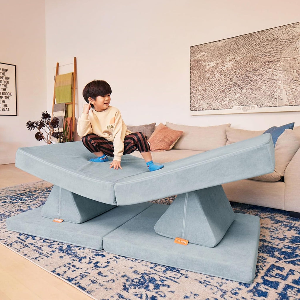 Nugget - The Original Play Couch for Kids - Modular Foam Children's Sofa for Playroom, Imagination, & Creative Open Ended Play - Washable & Convertible Playroom Furniture, Surfside