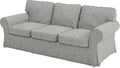 Ektorp 3 Seat Sofa Cotton Cover Replacement Slipcover Compatible with IKEA Ektorp Sofa Cover (Polyester Flax Sofa)