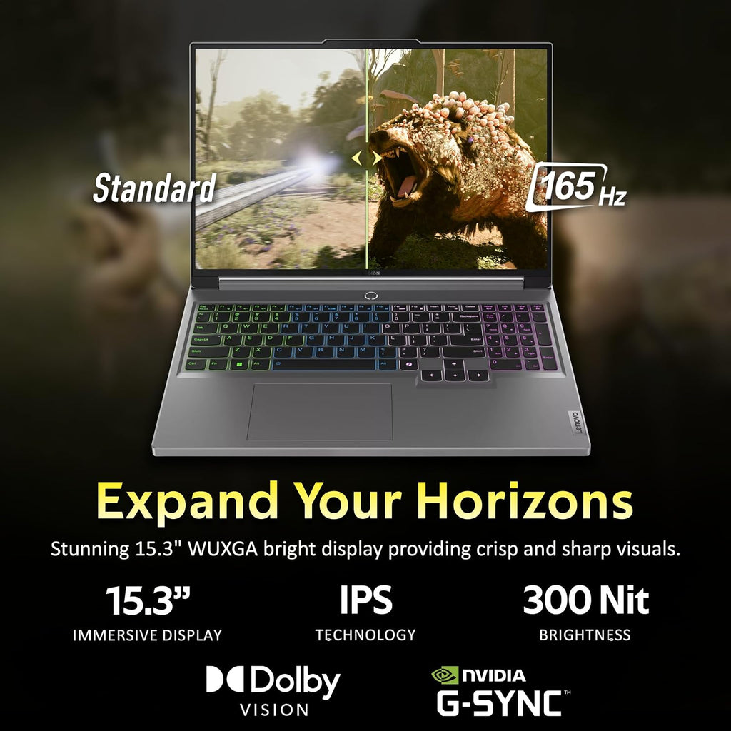 Lenovo Legion 5 15.3' WUXGA 165Hz Gaming Laptop, AMD Ryzen 7 260, GeForce RTX 5060, 16GB DDR5, 1.5TB Storage (512GB SSD+1TB Docking Station Set), Backlit Keyboard, HD Camera, Wi-Fi 6, Win 11, Black