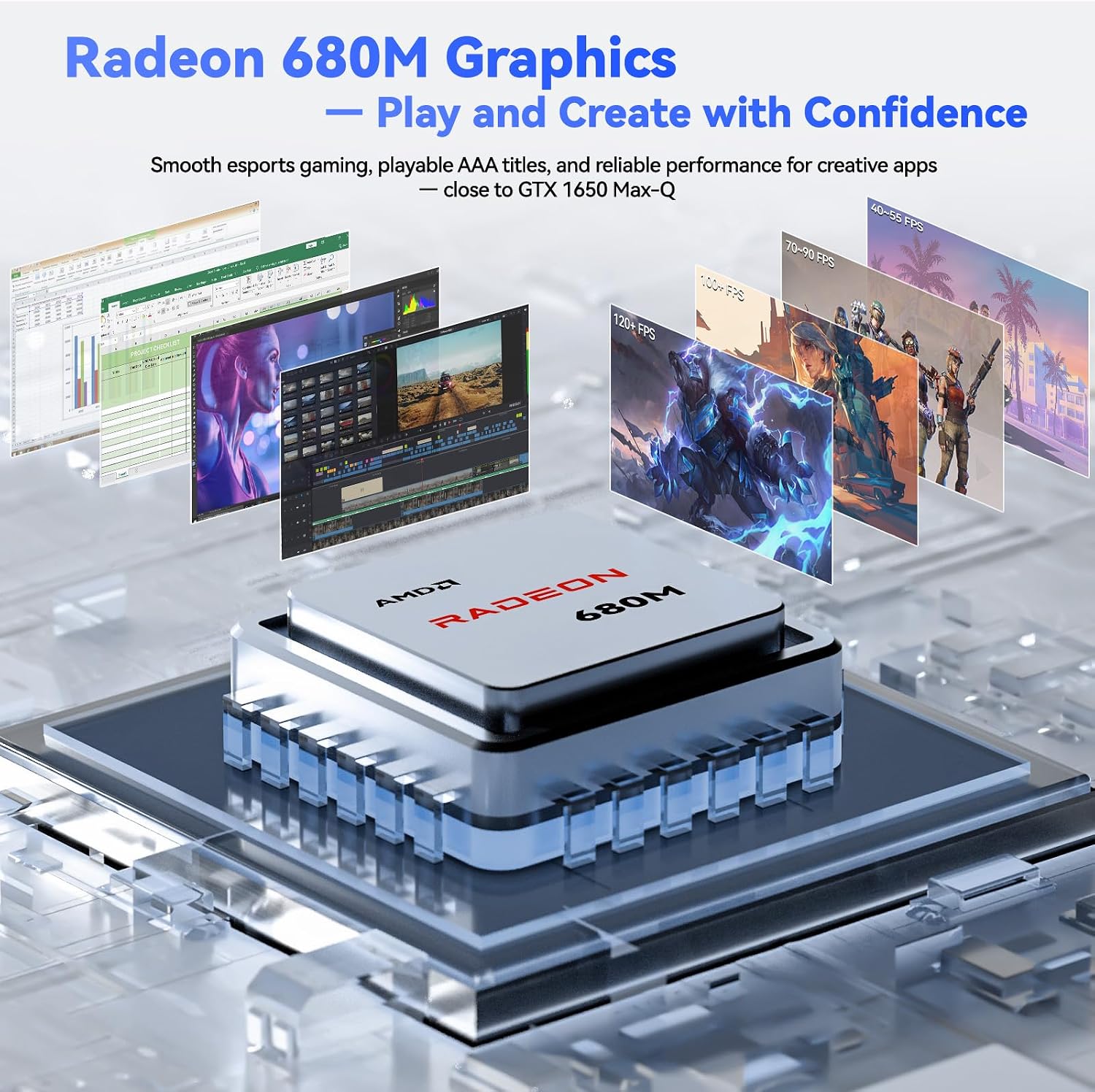 NIMO 17.3' Business-Laptop, AMD Ryzen 7 7735HS (8C/16T), 64GB RAM 2TB NVMe SSD, Radeon 680M for Light Gaming, PD 100W Type-C WiFi-6E BT5.2 Fingerprint Unlock Backlit Keyboard for Working & Student