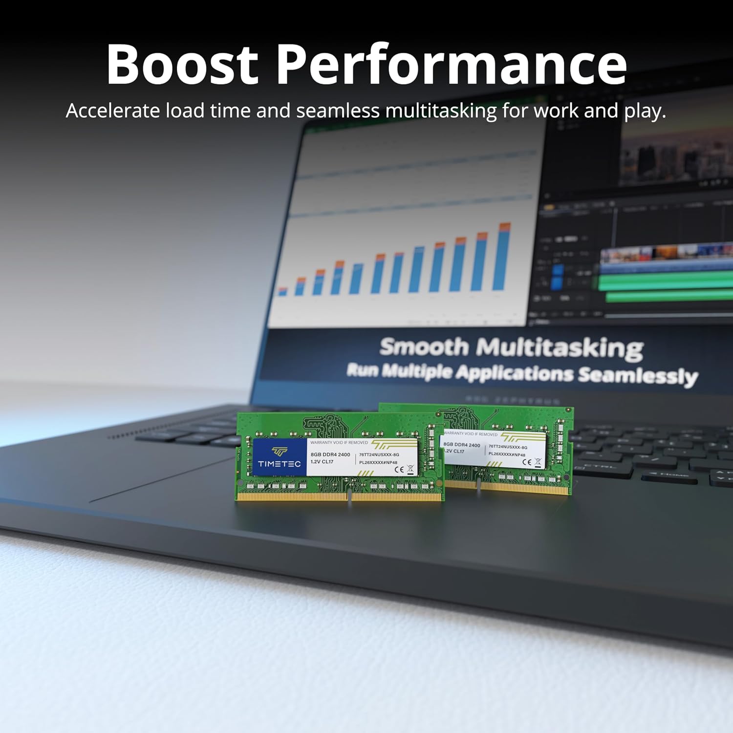 Timetec Premium 16GB KIT (2x8GB) DDR4 2400MHz (PC4-2400T) PC4-19200 SODIMM Laptop RAM – 260-Pin 1.2V CL17 Non-ECC Unbuffered Memory Module for Laptop, Notebook, Mini PC, All-in-One