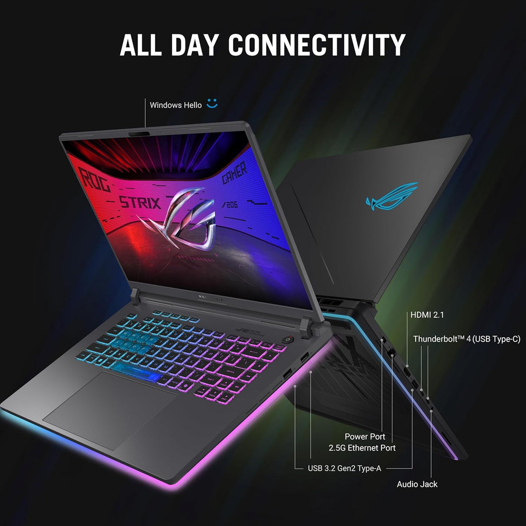 ASUS ROG Strix G16 (2025) Gaming Laptop, 16' FHD+ 165Hz 16:10 IPS Display, Intel Core i7-14650HX, NVIDIA GeForce RTX 5060, 16GB DDR5, 2TB PCIe 4.0 SSD, Wi-Fi 7, Windows 11 Home