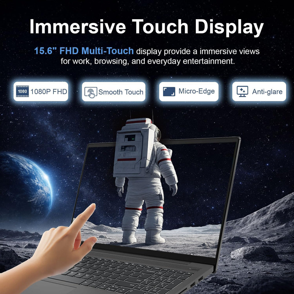 Lenovo Ideapad 5 15.6' FHD Touchscreen Laptop | Intel Core i5 Processor | Windows 11 | 8GB RAM | 256GB PCIe SSD | Full-Size Backlit Keyboard | Fingerprint Reader & Privacy Shutter | Dolby Audio