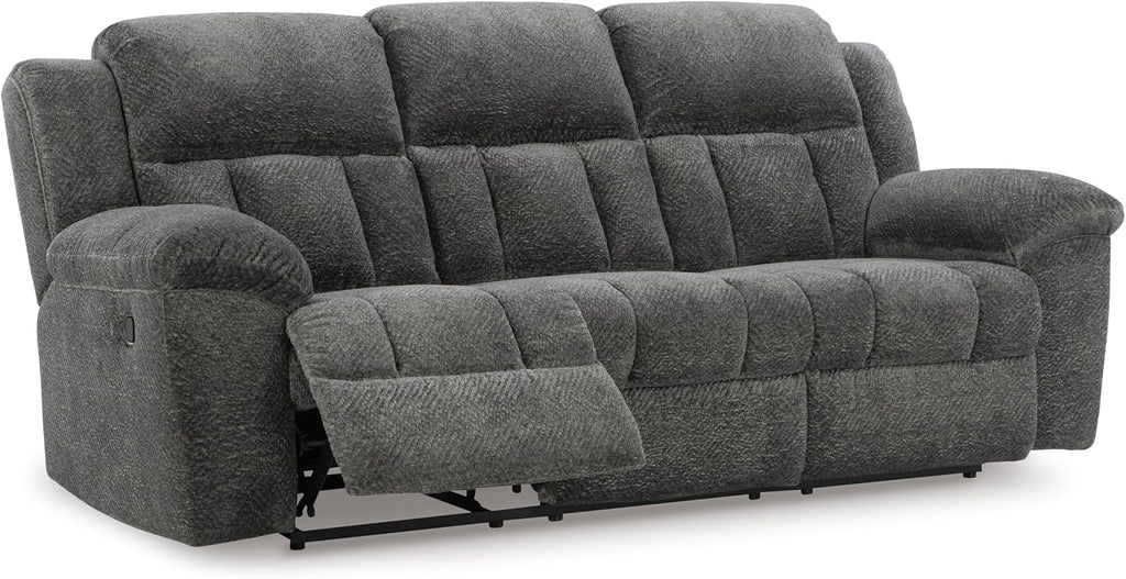 Signature Design by Ashley Frohn Contemporary Manual Reclining Sofa, Gray