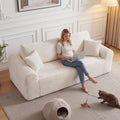 Modern 3 Seater Cloud Loveseat Sofa Couch in a Box - 86.6'' High-Density Foam Boneless Love Seat Sofa with Deep Seating and Wider Rolled Armrest for Living Room | Breathable material, Anti-slip