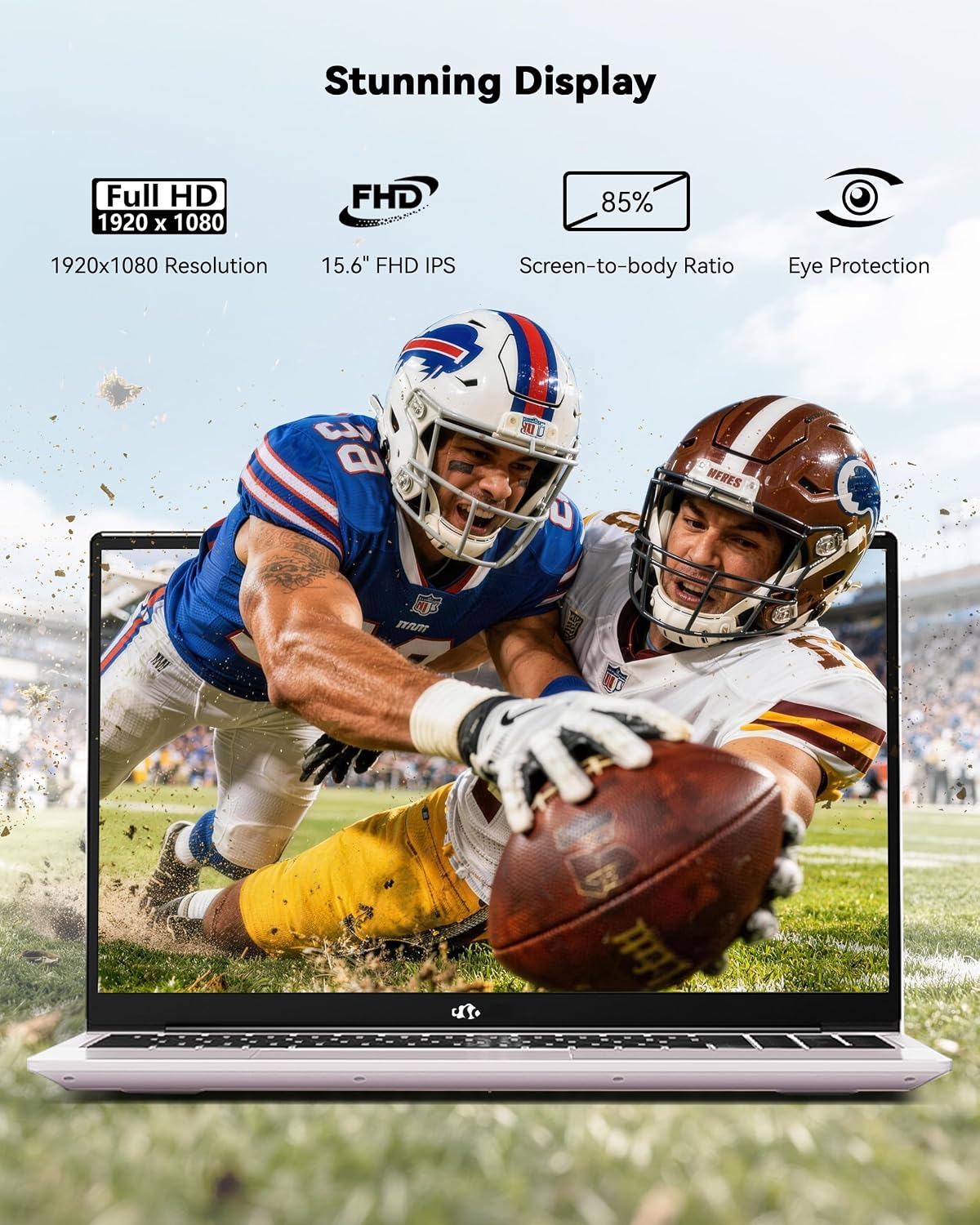 NIMO 15.6'' IPS FHD-Laptop, 16GB RAM 1TB SSD AMD Ryzen 5(Beat i5-1135G7, 4 Cores Up to 3.7GHz) Student Computer with 2 Years Warranty, 65W Type-C, Fingerprint, Backlit Keyboard, 180°Viewing