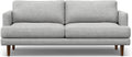 SIMPLIHOME Livingston 76' Wide x 33' High Sofa in Mist Grey Woven-Blend Fabric, Handcrafted Loveseat Couch for Living Room or Family Room, Mid-Century Modern Style, Solid Wood Frame