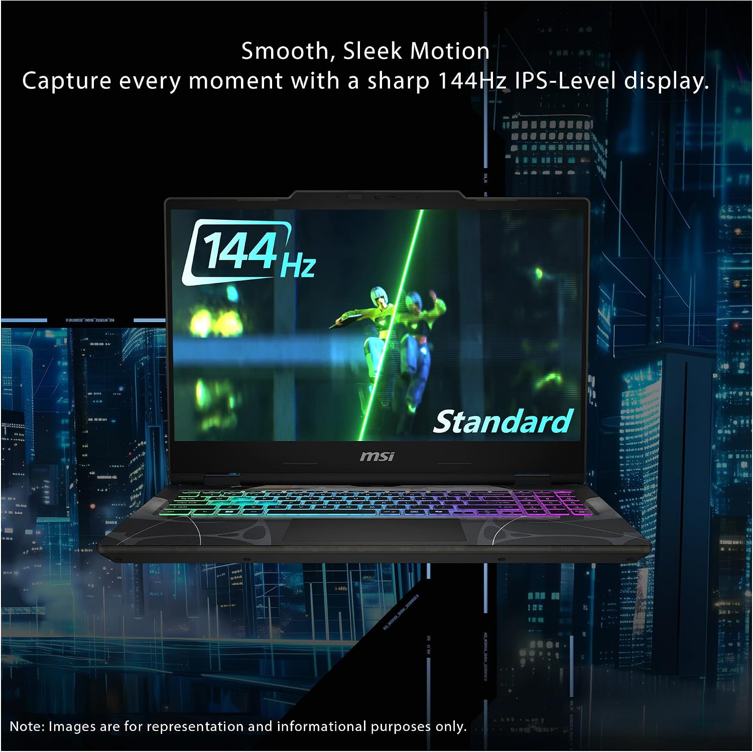 msi Cyborg 17 Gaming Laptop, Intel 7-240H, 48 GB DDR5 RAM, 4 TB PCIe SSD, 17.3' FHD (1920x1080) 144Hz Display, Nvidia G-Force RTX 5060, 4-Zone RGB Keyboard, W11 Pro, Translucent Black
