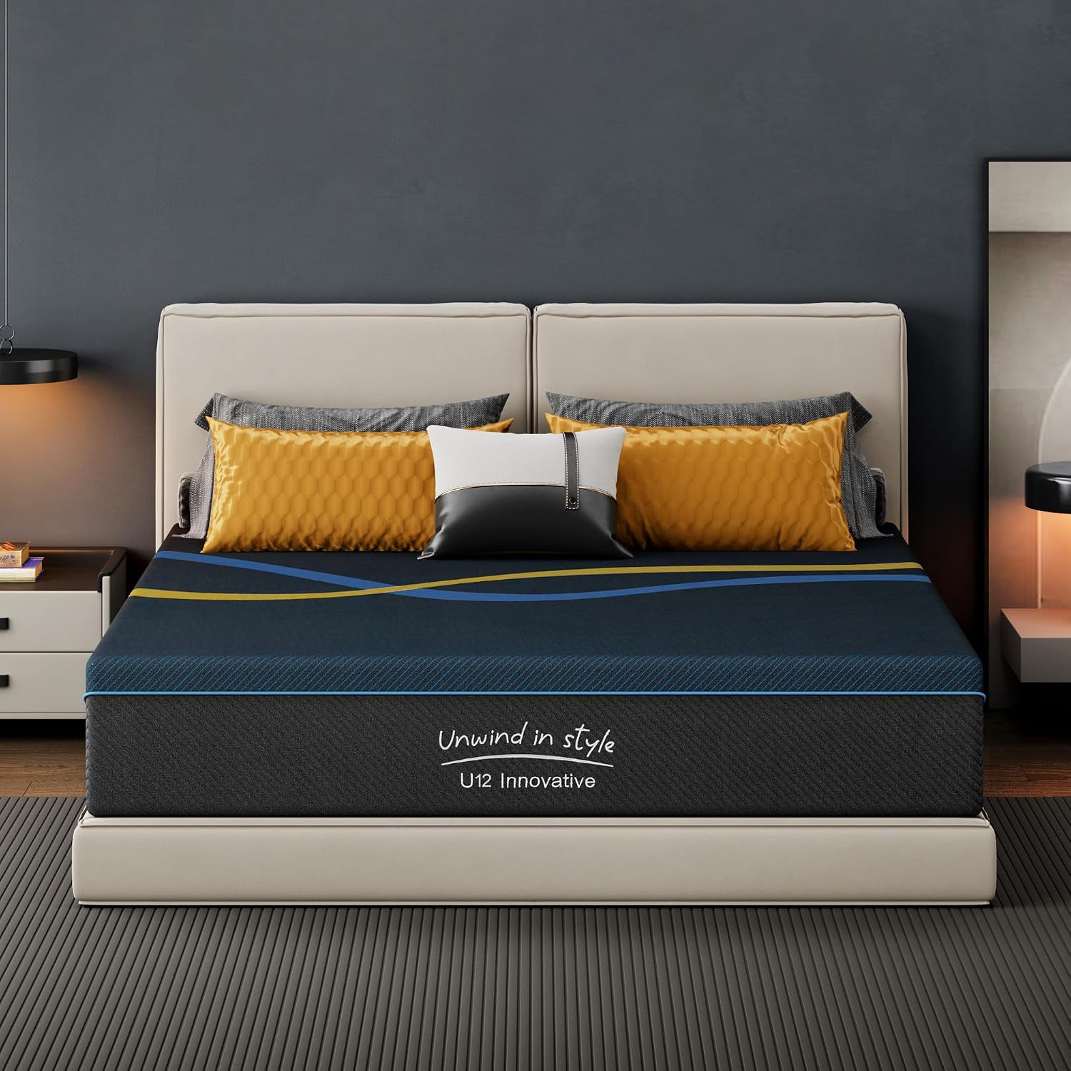 10 Inch Mattress Queen Size, Gel Memory Foam Mattress for Cooling, Medium Firm Pressure Relief, CertiPUR-US Certified, with Removable Cover
