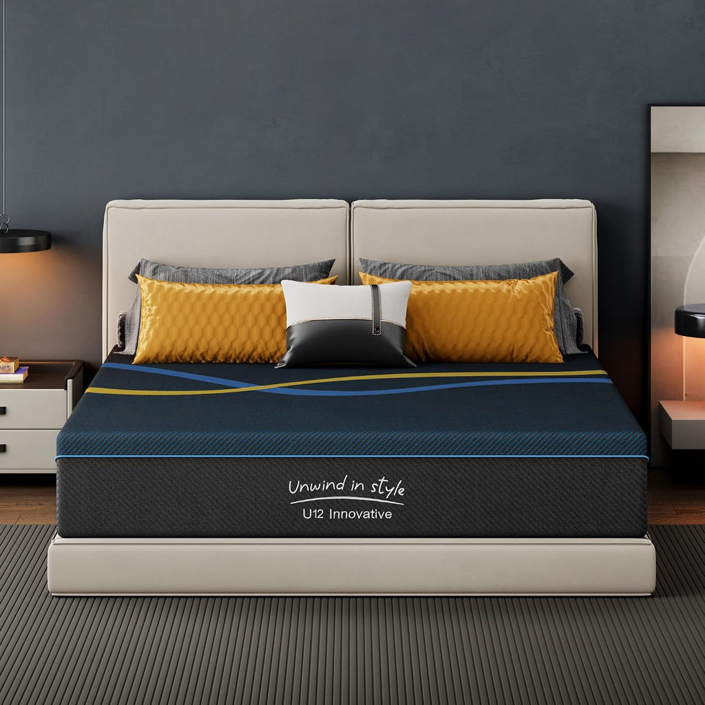 10 Inch Mattress King Size, Gel Memory Foam Mattress for Cooling, Medium Firm Pressure Relief, CertiPUR-US Certified, with Removable Cover