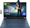 HP Victus Gaming Laptop, 15.6' FHD 144Hz IPS Display, Intel Core i5-13420H, 16GB RAM, 512GB PCIe SSD, NVIDIA GeForce RTX 3050, Backlit Keyboard, Wi-Fi 6, Win 11 Pro, Blue, 32GB Hotface USB Card