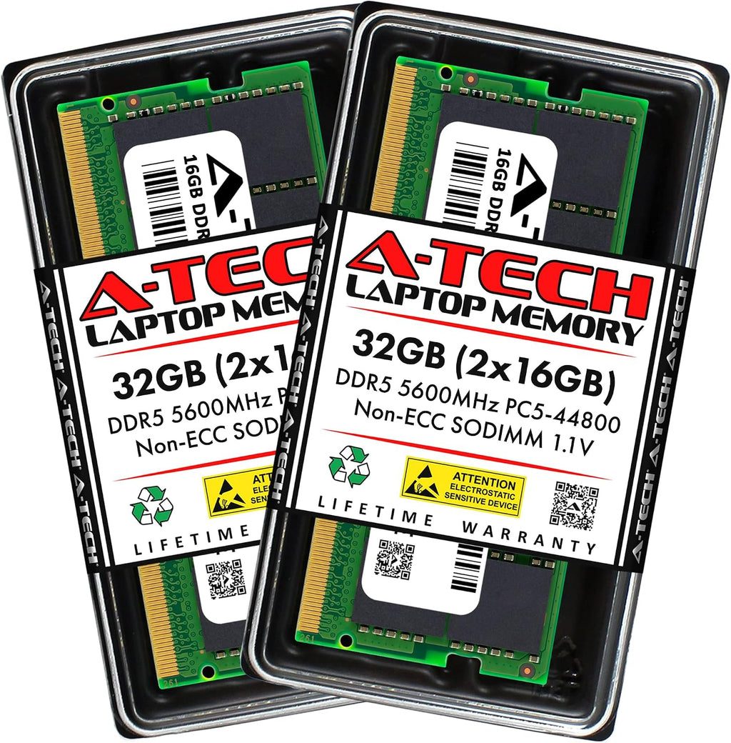 A-Tech 32GB Kit (2x16GB) RAM for ASUS ROG Strix G18 (2025) G815, G815LW, G815LR, G815LP, G815JPR Gaming Laptop | DDR5 5600MHz PC5-44800 SODIMM 1.1V 262-Pin Non-ECC SO-DIMM Memory Upgrade
