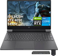 HP Victus 15.6' 144Hz FHD Gaming Laptop, Intel i5-13420H, 16GB RAM, 512GB PCIe SSD, GeForce RTX 4050, Backlit Keyboard, WiFi 6, Win 11 Pro, Mica Silver, 1TB Docking Station Set