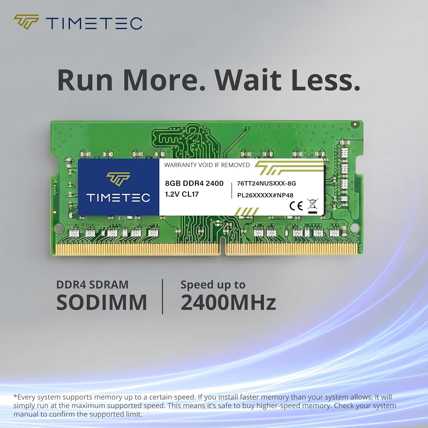 Timetec 16GB KIT (2x8GB) DDR4 2400MHz (PC4-2400T) PC4-19200 SODIMM Laptop RAM – 260-Pin 1.2V CL17 Non-ECC Unbuffered Memory Module for Laptop, Notebook, Mini PC, All-in-One
