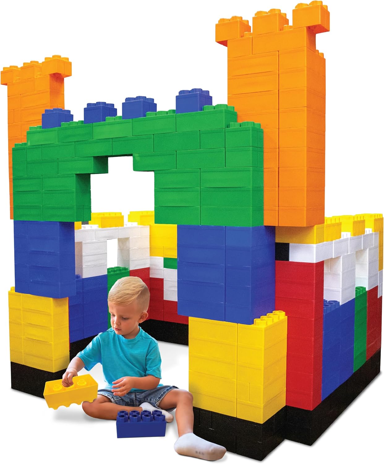 BiggoBlocks Large Building Blocks for Kids Ages 3-8 – 336 Piece Mega Set – Indoor & Outdoor STEM Toy for Boys & Girls