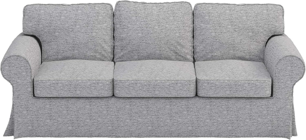 Ektorp 3 Seat Sofa Cotton Cover Replacement Slipcover Compatible with IKEA Ektorp Sofa Cover (Polyester Flax Sofa)