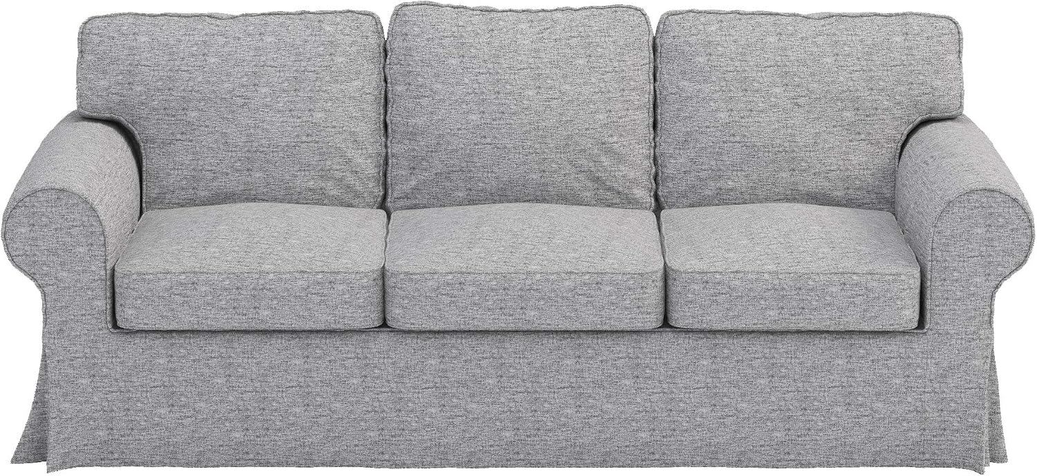 Ektorp 3 Seat Sofa Cotton Cover Replacement Slipcover Compatible with IKEA Ektorp Sofa Cover (Polyester Flax Sofa)