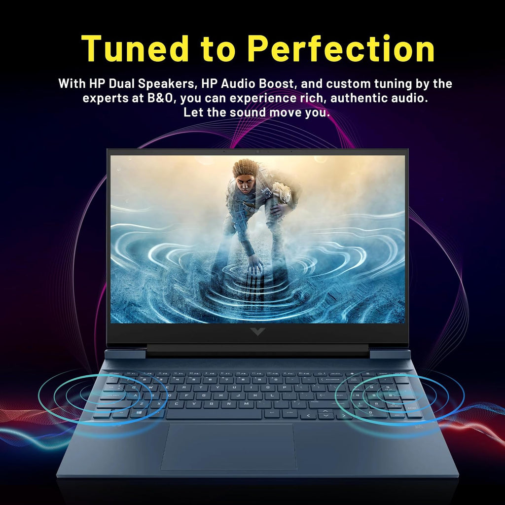 HP Victus 16.1' FHD IPS Gaming Laptop, Intel i5-11400H, 16GB RAM, 512GB SSD, GeForce RTX 3050, Backlit Keyboard, HD Camera, B&O Audio, Fast Charge, Wi-Fi 6, Windows 11, Blue (Renewed)