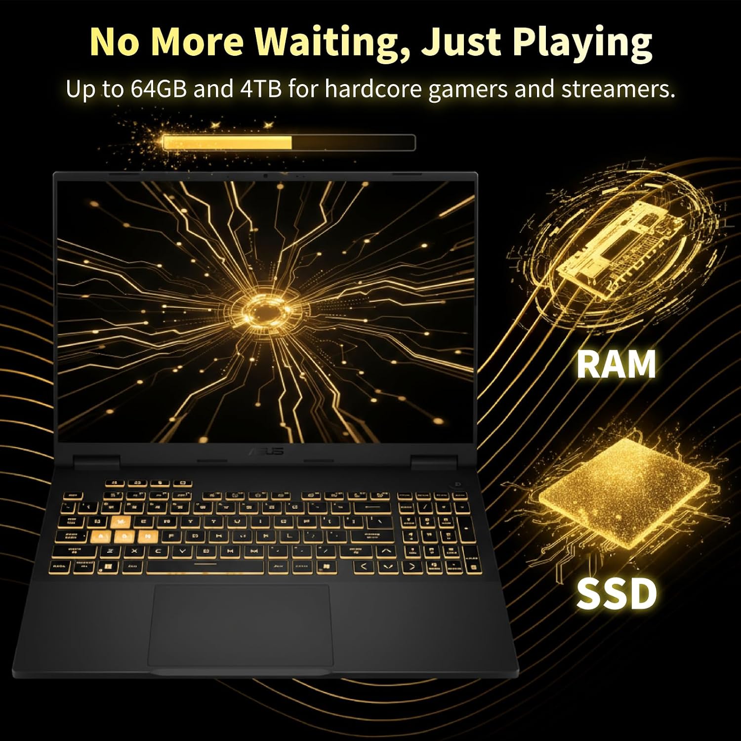ASUS TUF F16 Gaming Laptop • Dedicated GeForce RTX 5060 • 16'' FHD+ IPS Anti-Glare Display • Intel i7 14650HX(16-Core) • Backlit KB • Facial Recognition • Win 11 Pro • Accessories • 64GB DDR5+2TB SSD