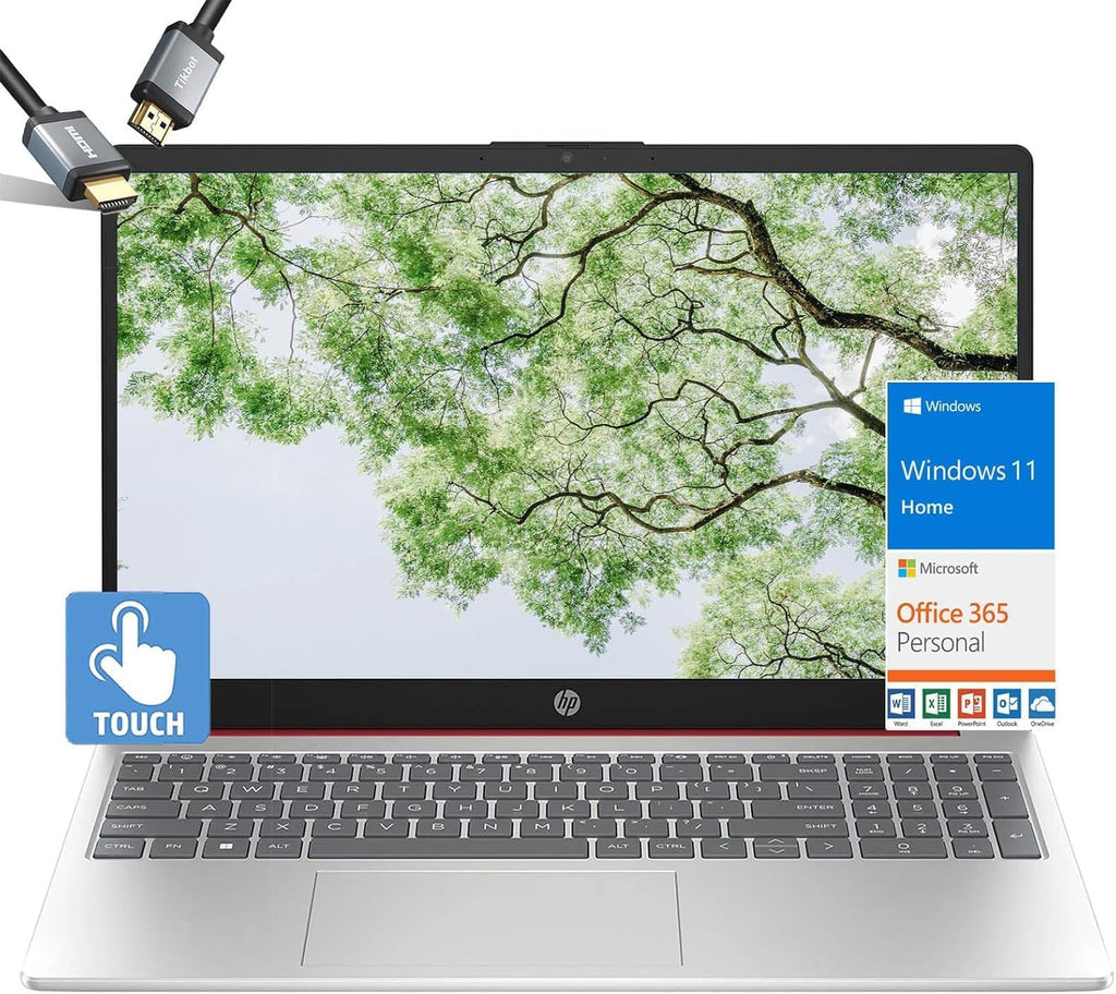 HP-17inch Laptop-Touchscreen Stylus Pen - Laptop Student - Intel Processor N200 Beat i3-1005G1 - Microsoft 365 -Numeric Keyboard - Long Battery Life - USB Type C - 2024 (32GB RAM |128GB SSD)