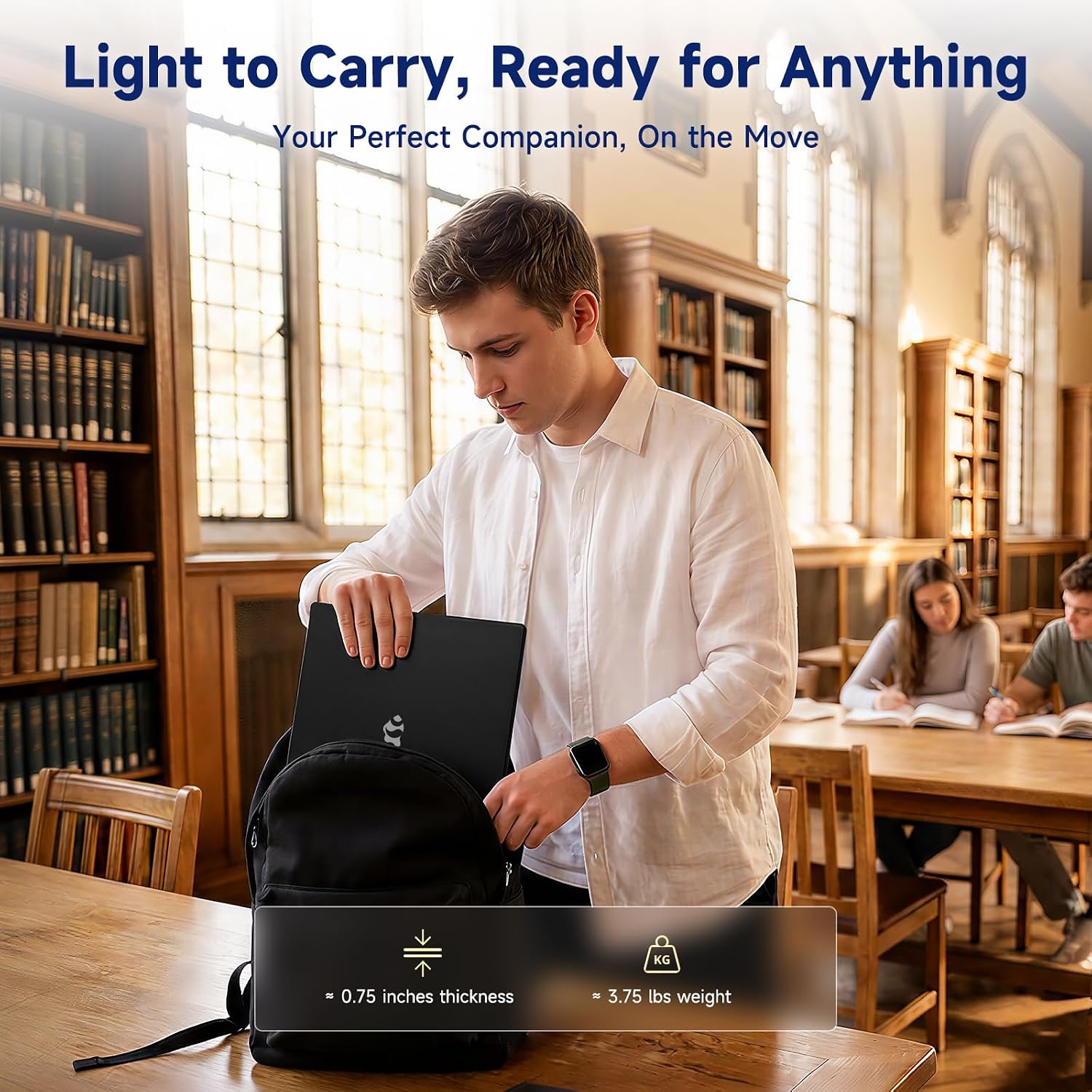 NIMO 15.6 Inch FHD Student Laptop, 16GB RAM 256GB SSD Intel 4-Core (Beat i3-10110U, Up to 3.6GHz), 65W Type-C, Backlit Keyboard, Fingerprint, Wi-Fi 6& Bluetooth 5.3 for Efficient Business Home Office