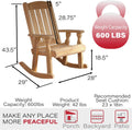 Amish Heavy Duty 600 Lb Mission Pressure Treated Rocking Chair (Unfinished)