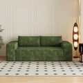 Eafurn Memory Foam Boneless Loveseat Sofa Couch, 3-Seater Upholstered Sofa with Corduroy Fabric and Wider Armrest, No Assembly Sofa for Living Room, Bedroom & Apartment