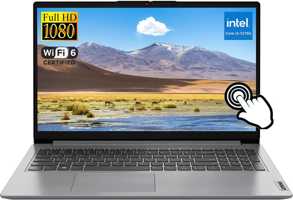 Lenovo Ideapad Laptop Touchscreen 15.6' FHD, Intel Core i3-1215U 6-Core, 24GB RAM, 1TB SSD, Webcam, Bluetooth, Wi-Fi6, SD Card Reader, Windows 11, Grey, GM Accessories
