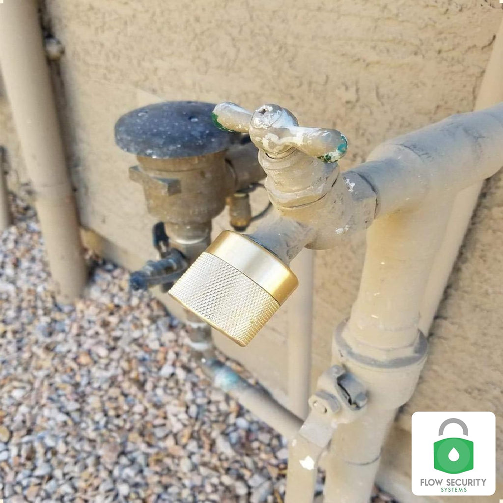 The FaucetLock | Heavy Duty Brass Construction | Prevents Water Theft & Secures Outdoor Bibbs | Promotes Water Conservation | Keyed The Same | FSS 50 | 10 Pack