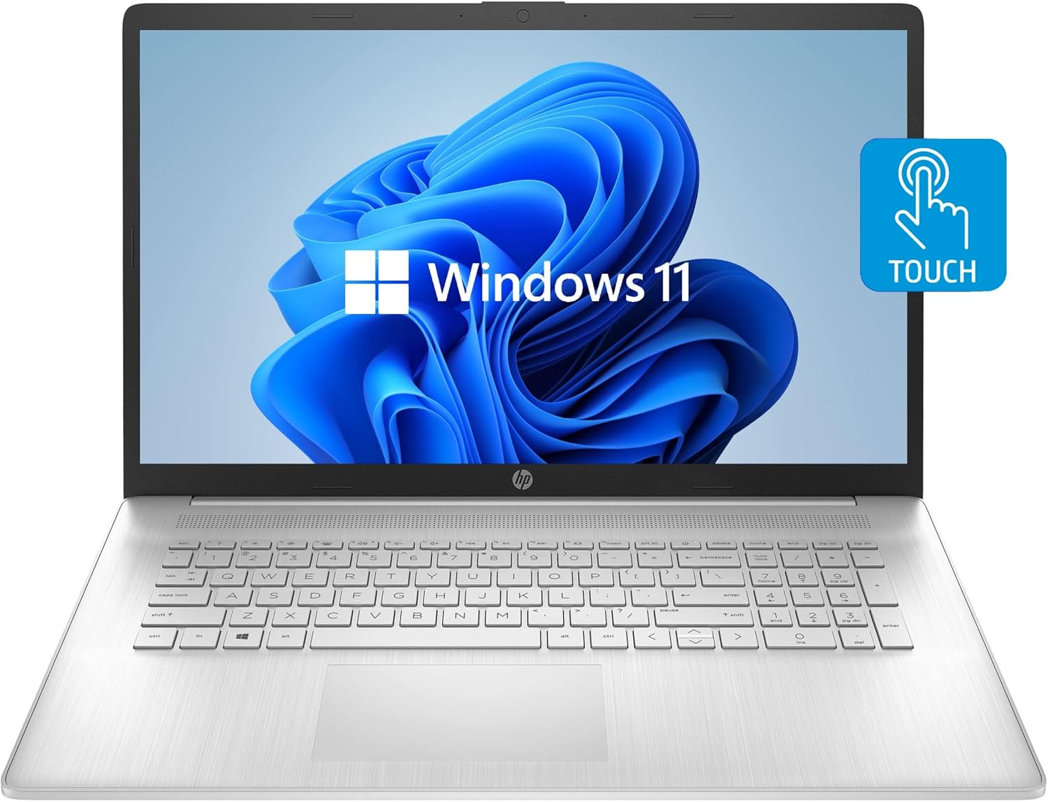 HP 17t Laptop, 17.3'' HD+ Touchscreen, Intel Core i7-1165G7 Processor, 32GB DDR4 RAM, 1TB PCIe SSD, Backlit Keyboard, HDMI, Windows 11 Home, Silver
