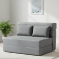 FILUXE Folding Sofa Bed | Convertible Sleeper Chair Bed for Adults, Fold Out Chair to Bed Linen Futon Chair with Pillow, for Home Dorm Apartment RV Living Room, Standard Size, Light Gray