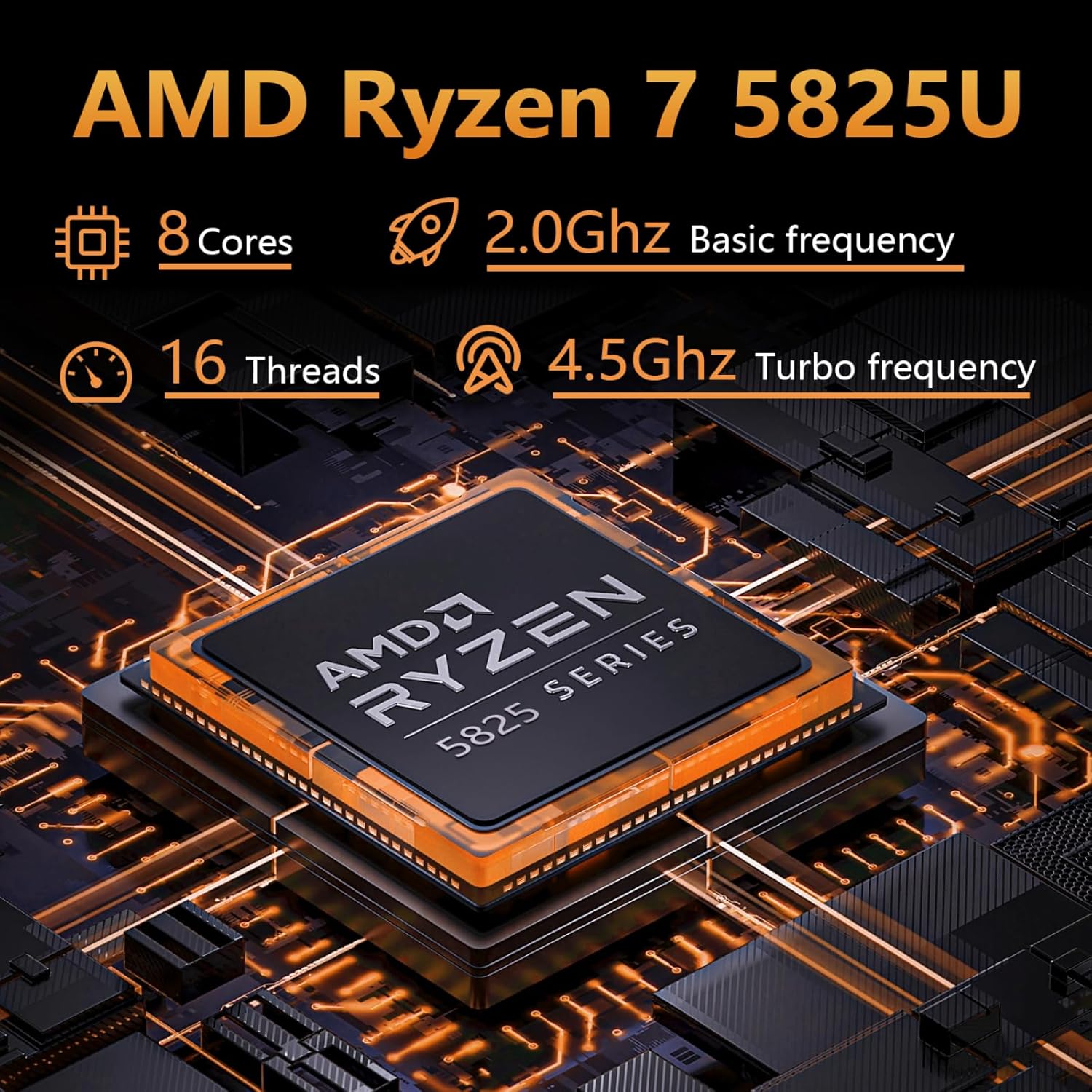 15.6 Inch Gaming Laptop - AMD Ryzen 7 5825U Processor (8C/16T,2.0-4.5GHz),AMD Radeon Graphics,32GB DDR4 RAM 1TB NVMe SSD Laptop Computer with Backlit KB,Fingerprint Reader,Webcam Switch (32GB | 1TB)