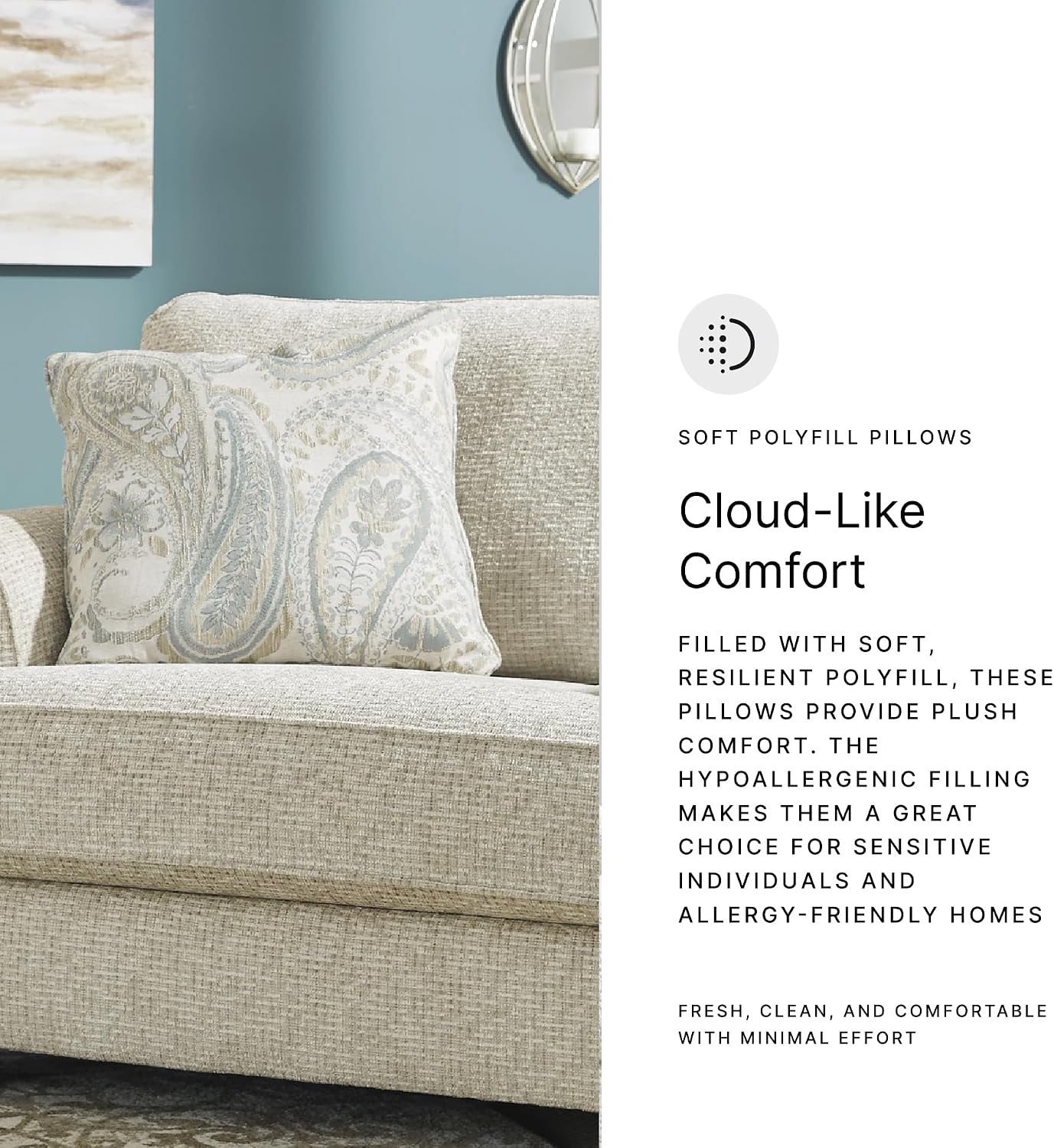Signature Design by Ashley Monaghan Classic Upholstered Oversized Chair with Toss Pillow, Light Brown
