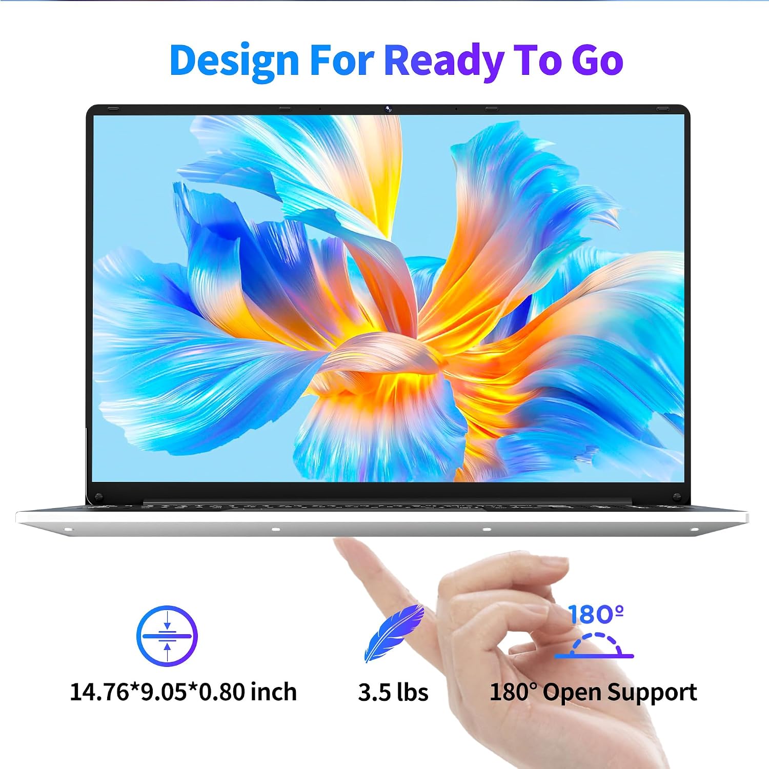 NIAKUN Laptop Computer, Gaming Laptops 2026, 16' Lap Top PC Windows 11 Pro, 16GB RAM 1TB SSD, Intel N95 Processor, Office 365, Backlit Keyboard,Fingerprint Unlock, 2-Year Warranty